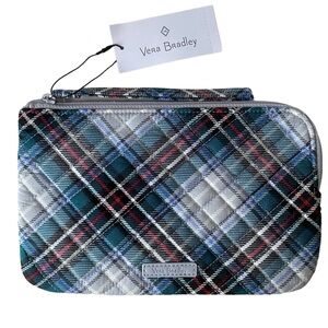 Vera Bradley RFID All-Day Simple Wristlet Snowy Plaid New